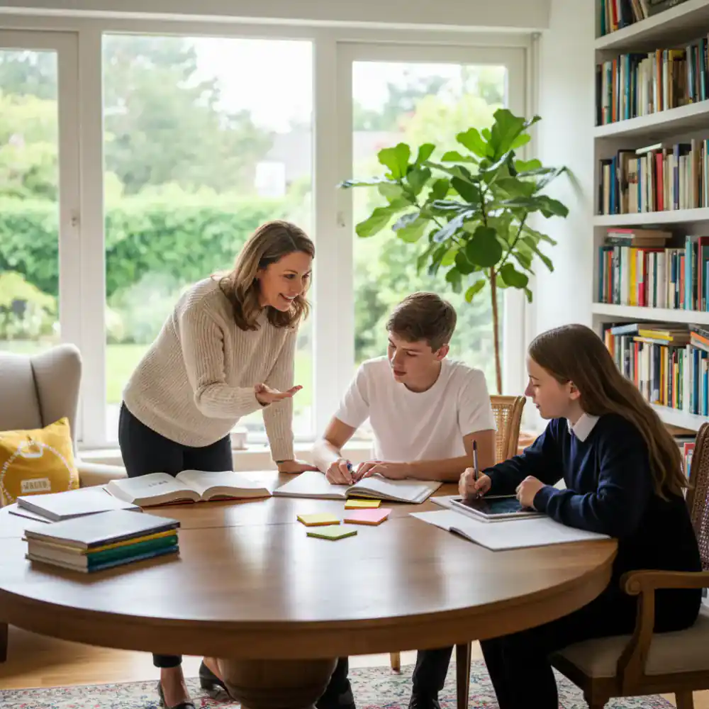 Tutor engaged in an interactive session